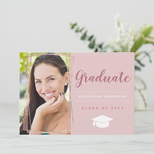 Aankondiging van het roos Gold Geometric Photo Afs (Staand voorkant)