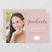 Aankondiging van het roos Gold Geometric Photo Afs (Voorkant / Achterkant)