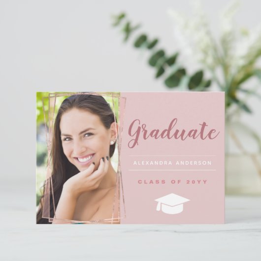 Aankondiging van het roos Gold Geometric Photo Afs (Staand voorkant)