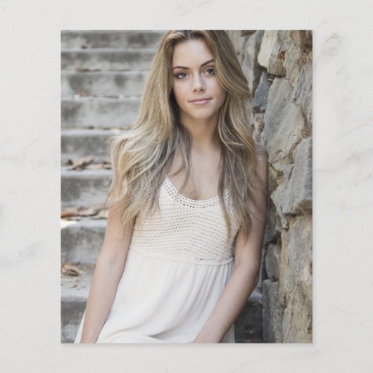 Aankondiging van het roze goudgrijze Afstuderen (Achterkant)