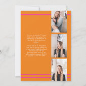 Aankondiging van het roze Oranje schoolkleuren-Afs (Achterkant)