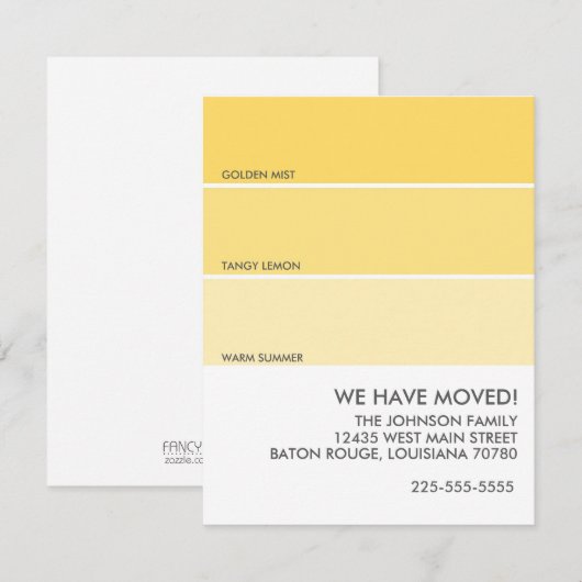 Aankondiging van het staal Bewegende verf (Voorkant / Achterkant)