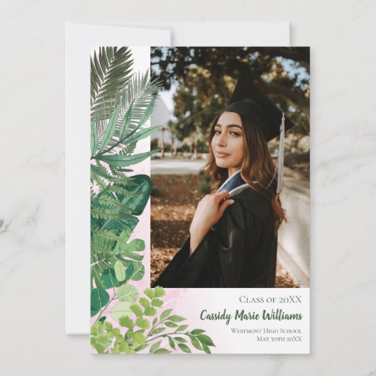 Aankondiging van het tropisch botanisch roze Afstu (Voorkant)