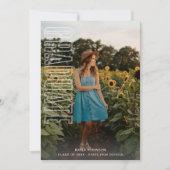 Aankondiging van het type drie foto's Afstuderen V (Voorkant)