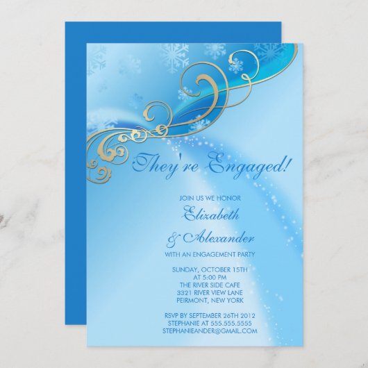 Aankondiging van het Verloving van de moderne wint (Voorkant / Achterkant)