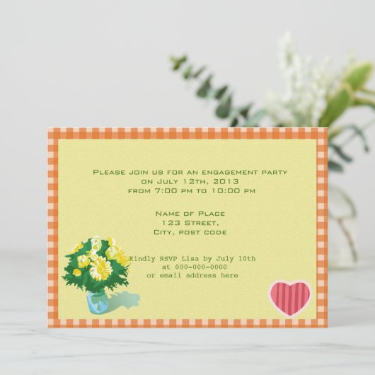 Aankondiging van het verloving voor een bruiloft i (Staand voorkant)