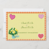 Aankondiging van het verloving voor een bruiloft i (Achterkant)