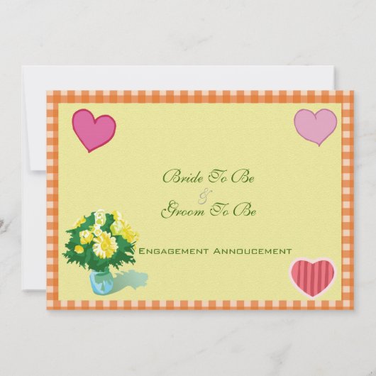 Aankondiging van het verloving voor een bruiloft i (Achterkant)