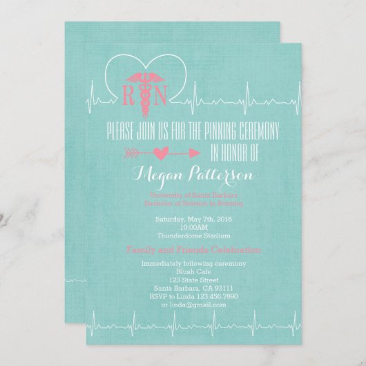 Aankondiging van het verpleegkundig Afstuderen (Voorkant / Achterkant)