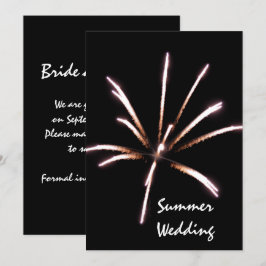 Aankondiging van het vuurwerk Summer Wedding