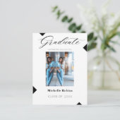 Aankondiging van hoger Afstudeerder voor modern sc Briefkaart (Staand voorkant)