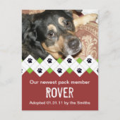 Aankondiging van honden- en papaveradoptie (Voorkant)