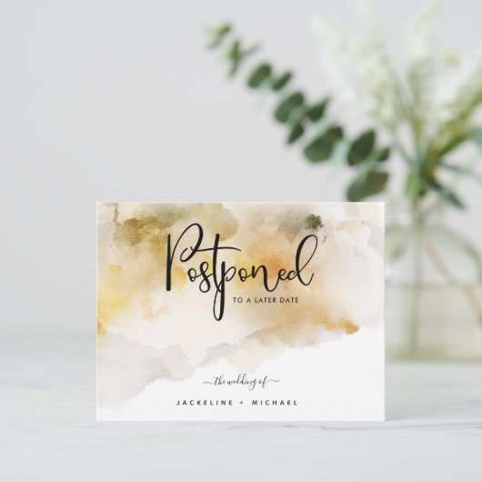 Aankondiging van honingwedstrijden uitstellen Wate Briefkaart (Staand voorkant)