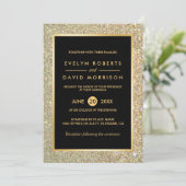 Aankondiging van huwelijk Elegant Gold Glitter Spa (Staand voorkant)