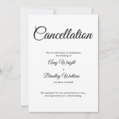 Aankondiging van huwelijksannulering Elegante Kaar (Voorkant)