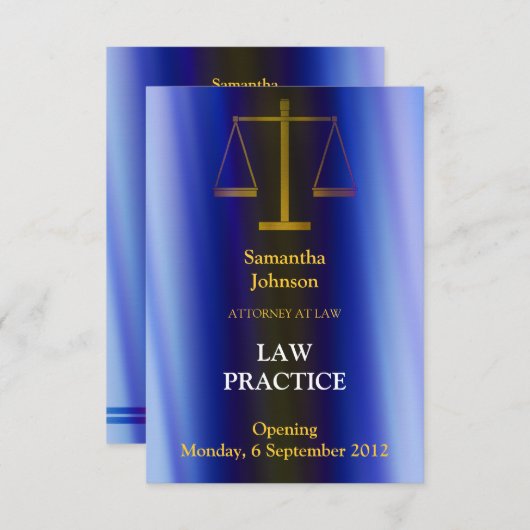 Aankondiging van inleiding rechtspraktijk (Voorkant / Achterkant)