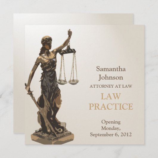 Aankondiging van inleiding rechtspraktijk (Voorkant / Achterkant)