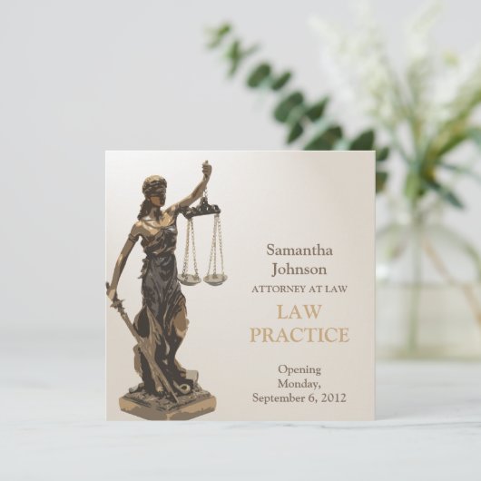 Aankondiging van inleiding rechtspraktijk (Staand voorkant)