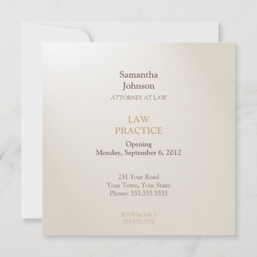 Aankondiging van inleiding rechtspraktijk (Achterkant)