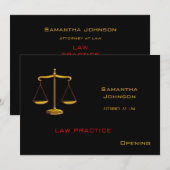 Aankondiging van inleiding rechtspraktijk (Voorkant / Achterkant)