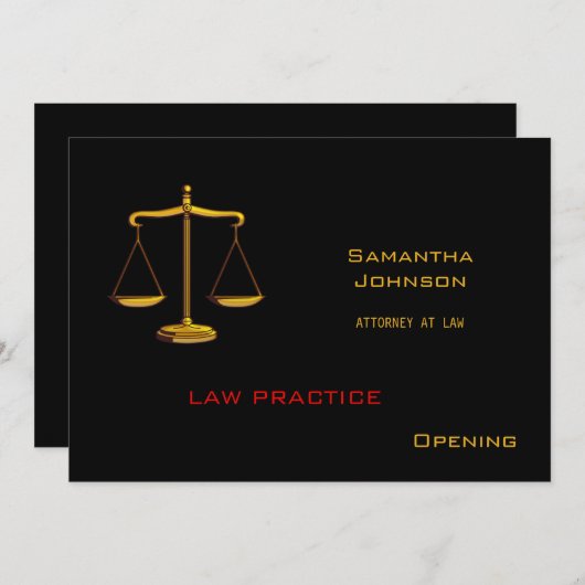 Aankondiging van inleiding rechtspraktijk (Voorkant / Achterkant)