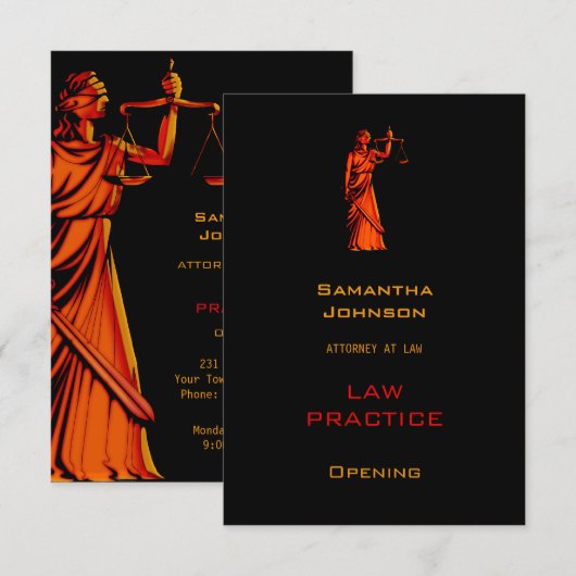 Aankondiging van inleiding rechtspraktijk (Voorkant / Achterkant)