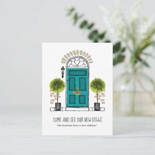 Aankondiging van Jade-deur-beweging Briefkaart (Staand voorkant)