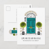 Aankondiging van Jade-deur-beweging Briefkaart (Voorkant / Achterkant)