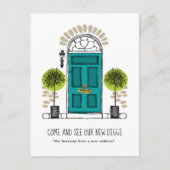 Aankondiging van Jade-deur-beweging Briefkaart (Voorkant)