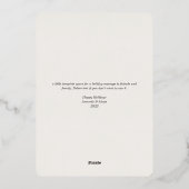 Aankondiging van Joy Blue Birth Gold Foil Holiday (Achterkant)