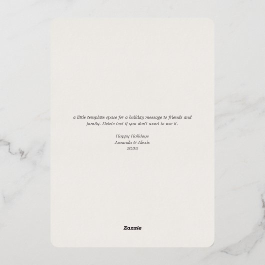 Aankondiging van Joy Blue Birth Gold Foil Holiday (Achterkant)