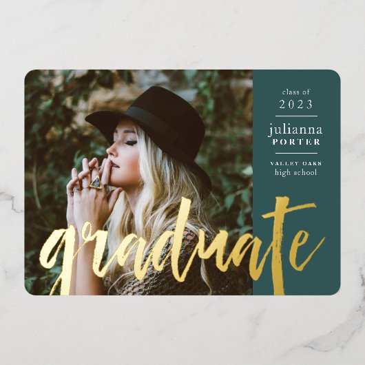 Aankondiging van ketched Folie Afstuderen | Jade (Voorkant)