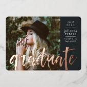 Aankondiging van ketched Folie Afstuderen | Zwart (Voorkant)