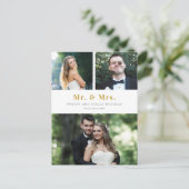 Aankondiging van kleurhuwelijk met onbewerkte coll briefkaart (Staand voorkant)