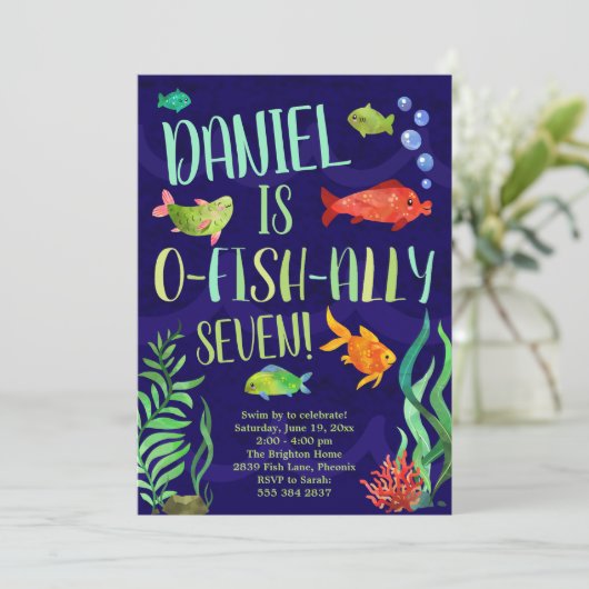 Aankondiging van kleurrijke visdag (Staand voorkant)