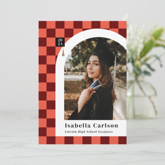 Aankondiging van koraal Gecontroleerde Afstuderen (Staand voorkant)