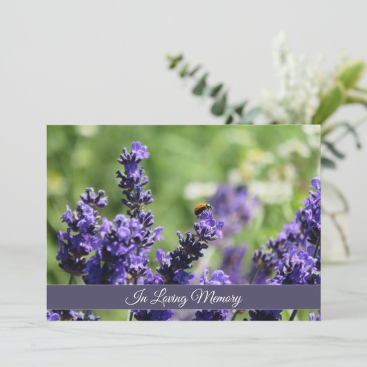 Aankondiging van Lavender & Ladybug Memorial Servi (Staand voorkant)