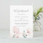 Aankondiging van lentescherry Blossom Elopement (Staand voorkant)