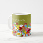 Aankondiging van lentevloeren / Mok van cadeautjes (Voorkant links)