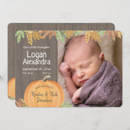 Aankondiging van Little Pumpkin Birth