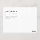 Aankondiging van Logo en foto-Afstuderen op school Briefkaart (Achterkant)