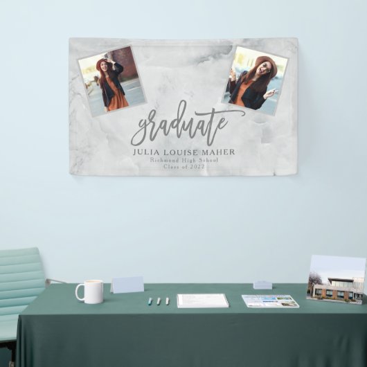 Aankondiging van MARBLE AND ROOS GOLD AFSTUDEREN Spandoek (Beurs)