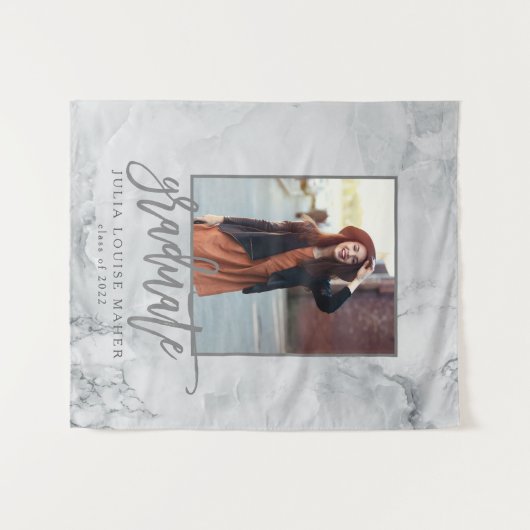 Aankondiging van MARBLE AND ROOS GOLD AFSTUDEREN Wandkleed (Voorkant (horizontaal))