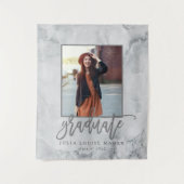 Aankondiging van MARBLE AND ROOS GOLD AFSTUDEREN Wandkleed (Voorkant)