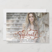 Aankondiging van Maroon Gold Photo Afstuderen (Voorkant)