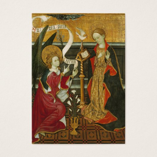 Aankondiging van Mary Memorare Katholieke Heilige (Voorkant)