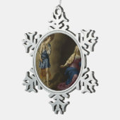 Aankondiging van Mary, Velde Tin Sneeuwvlok Ornament (Rechts)