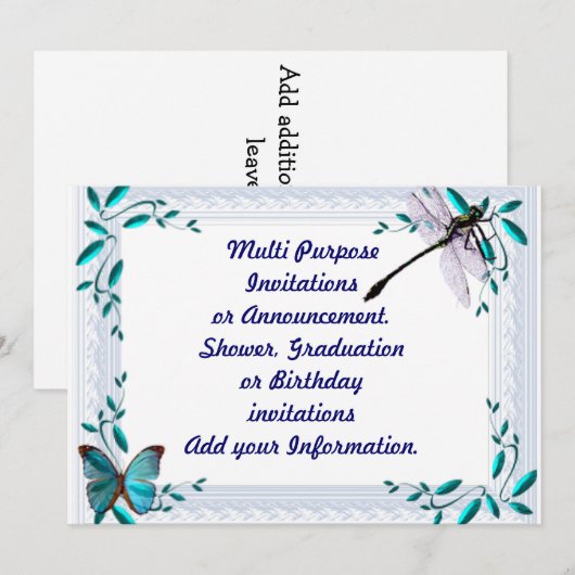 Aankondiging van meerpartijenuitnodiging (Voorkant / Achterkant)