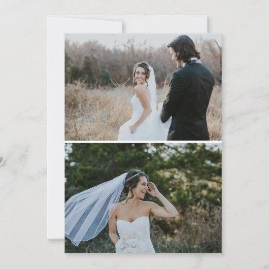 Aankondiging van meervoudige foto-Passen getrouwd  (Achterkant)