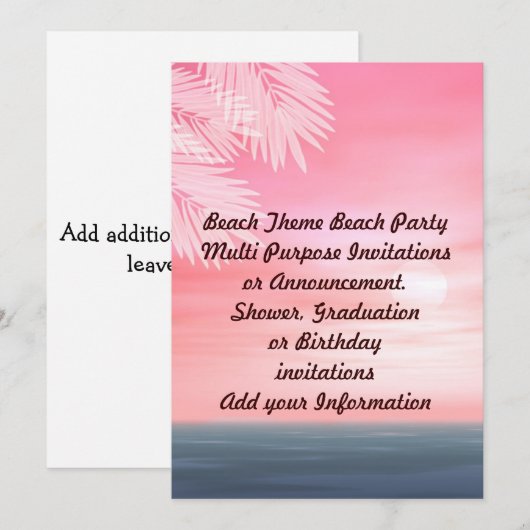 Aankondiging van meervoudige uitnodigingen voor el (Voorkant / Achterkant)